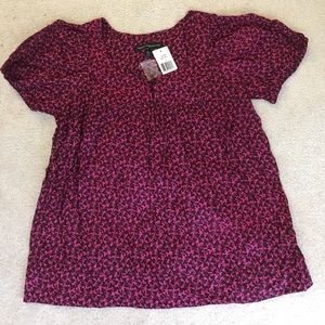 NWT French Connection hot pink cotton top